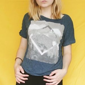 Dark Forest Green Graphic Tee Mountain Old Navy